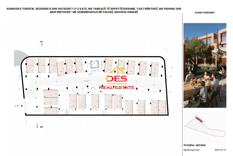 Dhermi - Palase, shitet apartament 2+1+Ballkon Kati 0, 107 m² (Palasë)