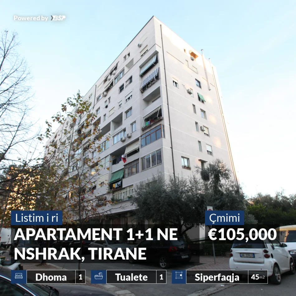 Vlore, shitet apartament 1+1+Ballkon Kati 1, 45 m² 105.000 € (TIRANE)