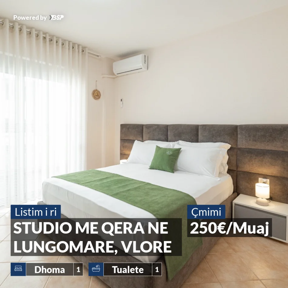 Vlore, jepet me qera garsonier 1+1+Ballkon , 250 € (LUNGOMARE)