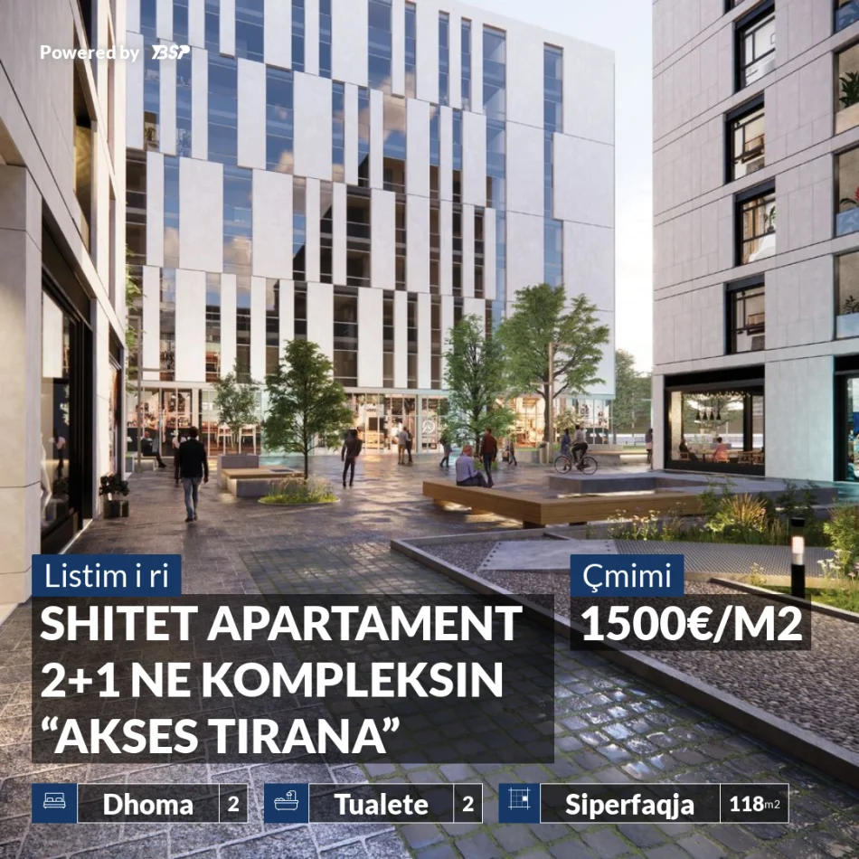 Tirane, shitet apartament 2+1+Aneks+Ballkon , 117 m² 176.250 € (AKSES TIRANA)