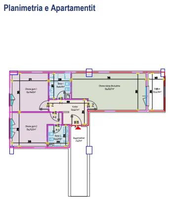 Tirane, shitet 2+1 Kati 5, 114 m² 199.972 € (Rruga Ndre Mjeda)