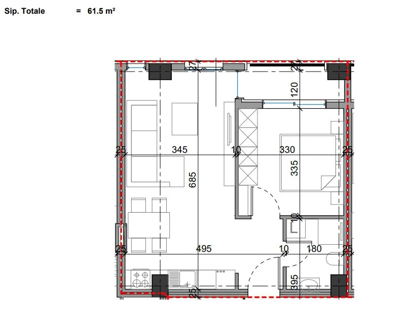 Tirane, shitet 1+1 Kati 1, 62 m² 129.000 € (Bulevardi i Ri)