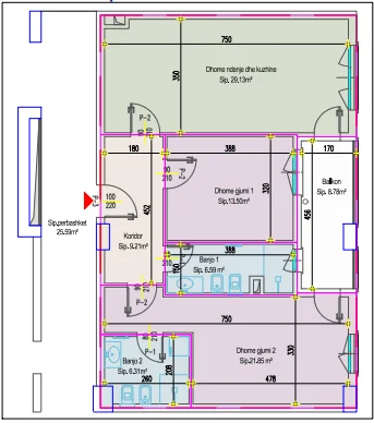 Tirane, shitet apartament 2+1 Kati 7, 121 m² 211.680 € (Rruga Ndre Mjeda)