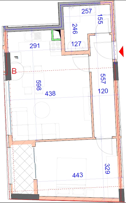 Tirane, jepet me qera nga Pronari, pa-komision apartament 1+1+Ballkon Kati 3, 72 m² 650 € (Prane SPAK)
