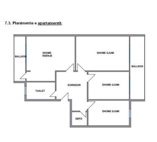 Tirane, shitet apartament 3+1+A+BLK Kati 3, 92 m² 190.000 Euro (Qender)