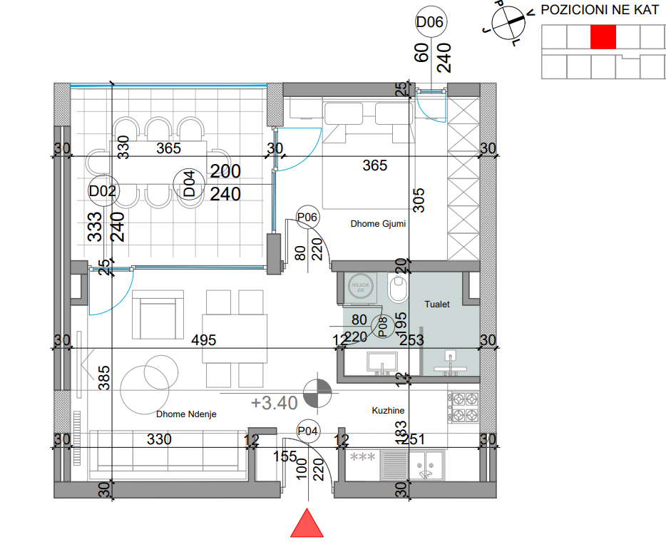 Durres, shes apartament 1+1 Kati 1, 70 m² 154.000 € (Turquoise Marina)