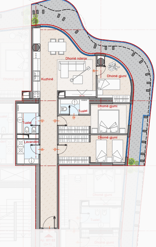 Tirane, shes apartament 3+1+Ballkon Kati 7, 161 m² 323.340 € (Top Seven Tower)