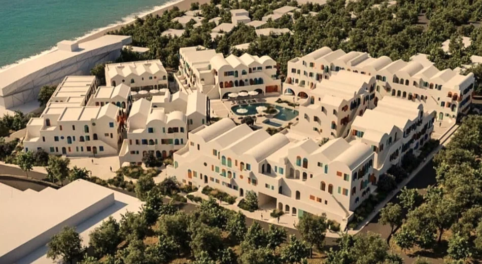 Dhermi - Palase, shes apartament 2+1+Ballkon Kati 0, 127 m² (Rezidenca Santorini 2, Dhermi)