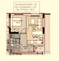 Durres, shes apartament 1+1 Kati 1, 49 m² 108.500 € (Porto Lalzi)