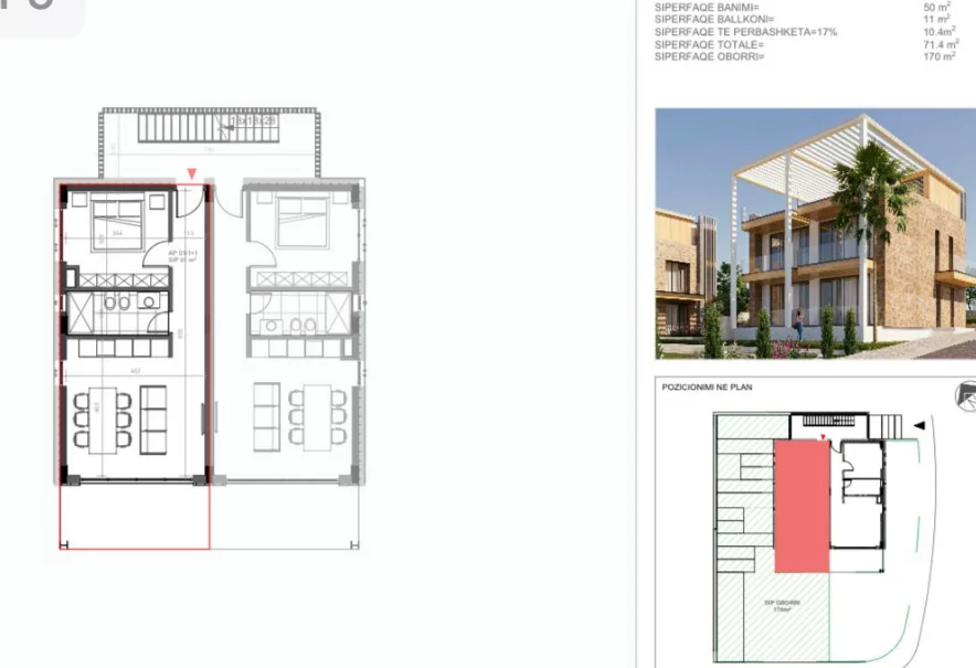 Dhermi - Palase, shes apartament 1+1+Ballkon Kati 0, 71 m² 300.000 € (Domi Residence, Drimadhes)