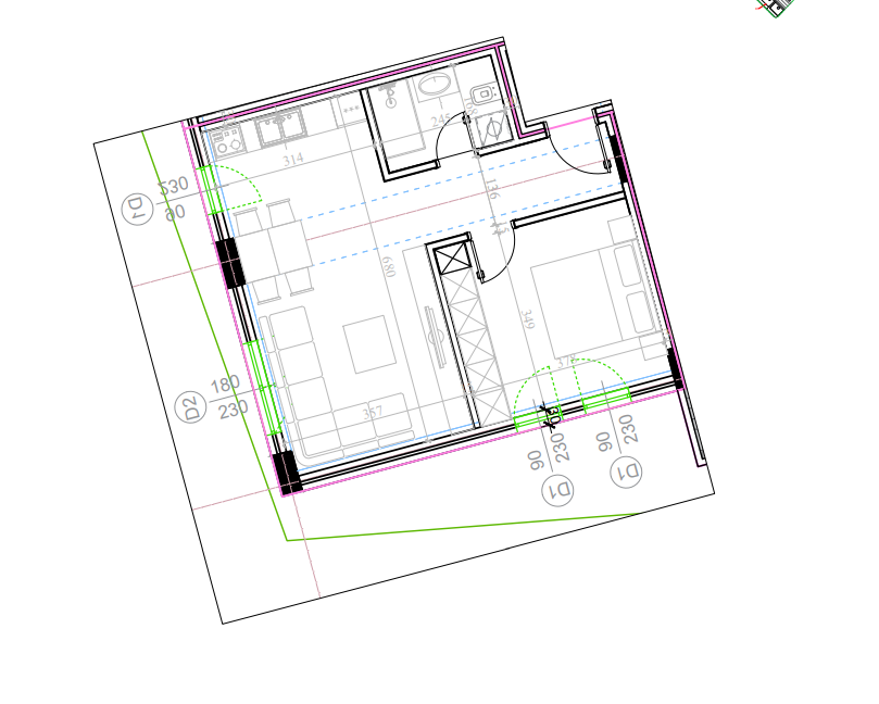 Tirane, shes apartament 1+1+Ballkon Kati 6, 65 m² 109.000 € (Rezidenca Kodra e Diellit 2)