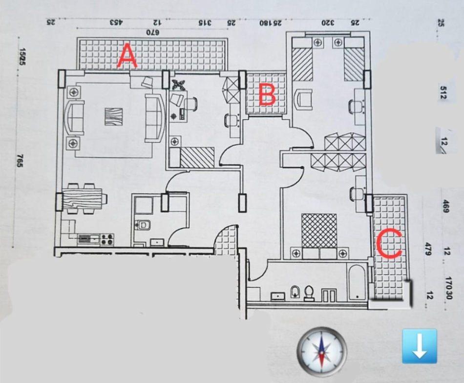 Tirane, jepet me qera zyre Kati 12, 157 m² 1.500 € (Bllok)