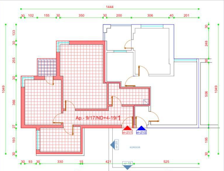 Tirane, shes apartament 2+1+Ballkon Kati 5, 65 m² 139.000 € (Don Bosko)