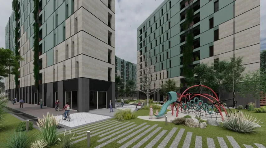 Tirane, shes apartament 2+1 Kati 3, 92 m² (Riverside Residence)