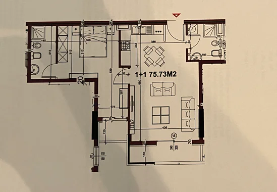 Tirane, shes apartament 1+1+Ballkon Kati 11, 75 m² 170.000 € (Golden Park 3)
