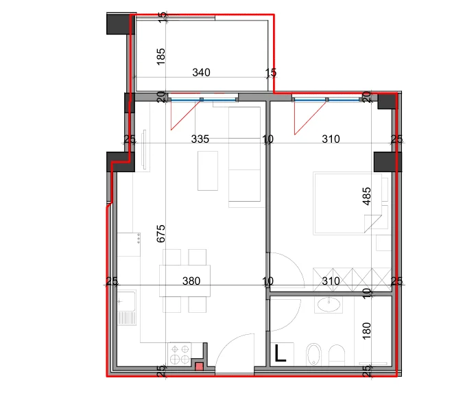 Tirane, shes apartament 1+1+Ballkon Kati 3, 69 m² 119.000 € (Viva Complex)
