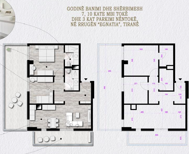 Tirane, shes apartament 2+1+Ballkon Kati 7, 123 m² 208.000 € (Star Bosko)
