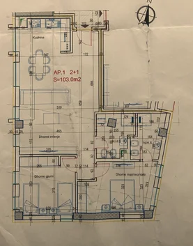 Tirane, shes apartament 2+1 Kati 6, 120 m² 192.000 € (Ali Demi)