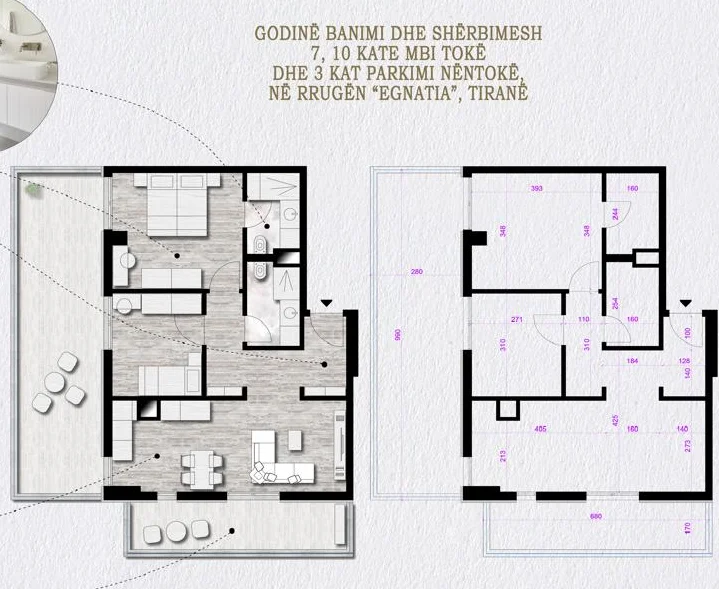 Tirane, shes apartament 2+1+Ballkon Kati 7, 123 m² 208.000 € (Star Bosko)