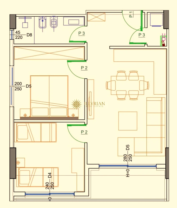 Durres, shitet apartament 2+1 Kati 2, 102.900 € 