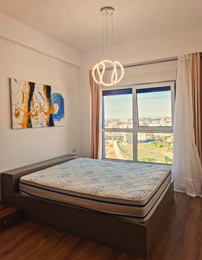 Tirane, jepet me qera apartament 1+1 Kati 7, 60 m² 400 € (Ali Demi, Rezidenca Kaimi)