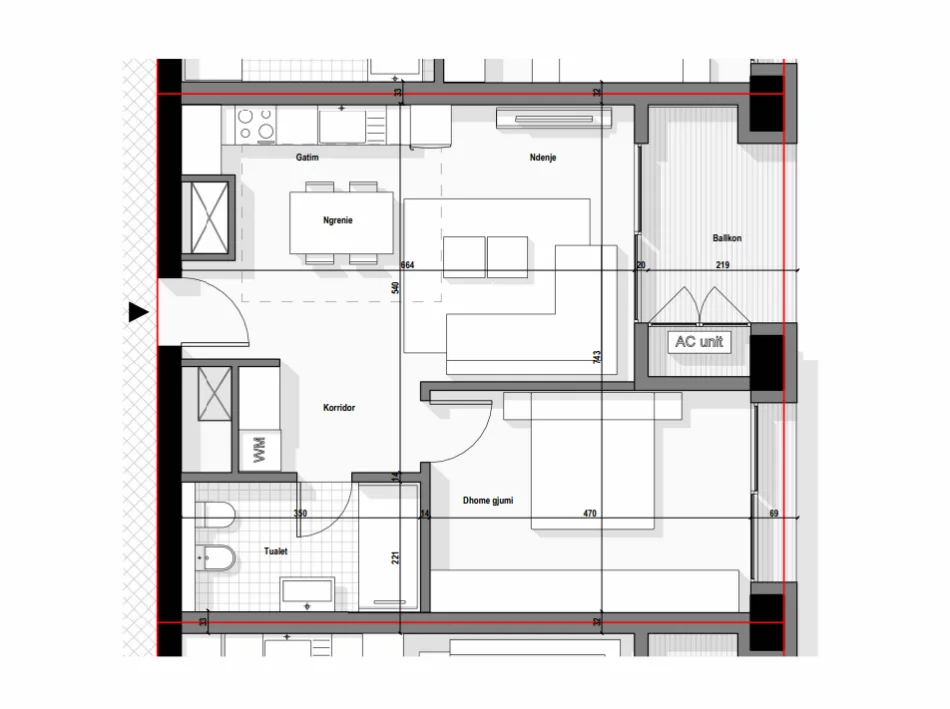 Tirane, shitet apartament 1+1 Kati 18, 89 m² 215.280 € (Tirana Boulevard)