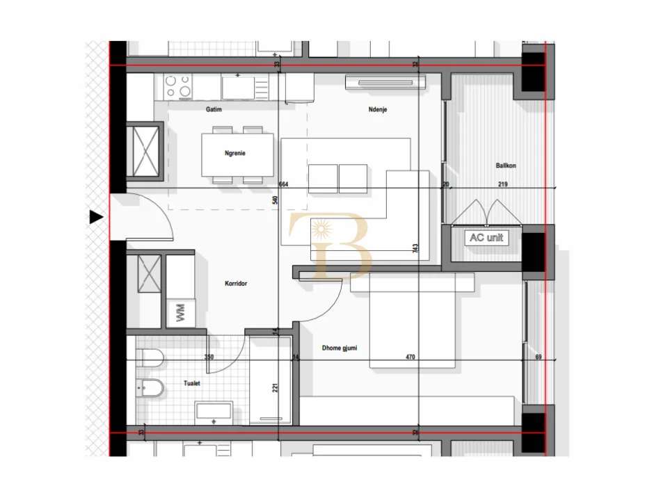 Tirane, shitet apartament 1+1 Kati 18, 89 m² 215.280 € (bulevardi i ri)