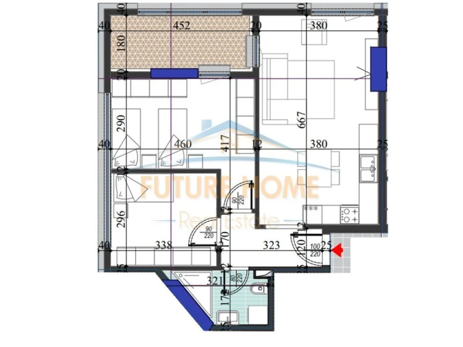 Tirane, shes apartament 2+1+Aneks+Ballkon Kati 1, 97 m² 174.700 € (colonade building dritan hoxha)