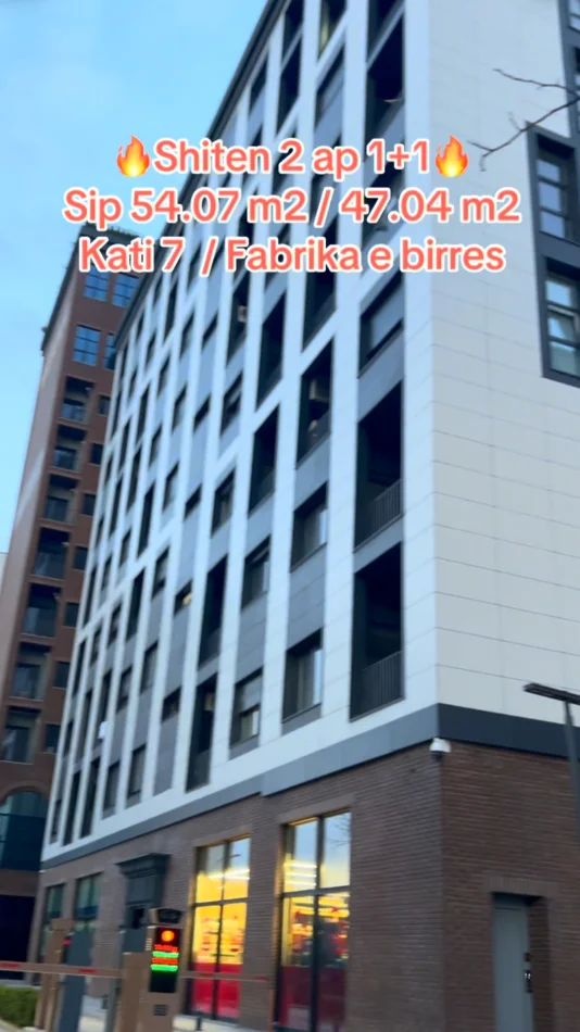 Tirane, shiten 2 ap 1+1 Kati 7, 57 m² 105.000 € (Rrg kavajes)