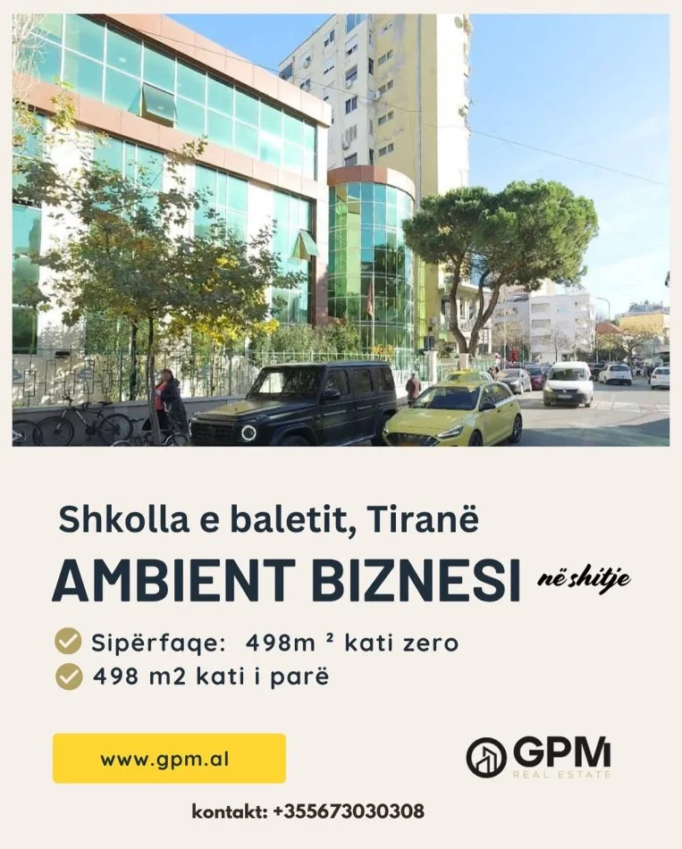 Tirane, shitet ambjent biznesi Kati 0, 1.000 m².