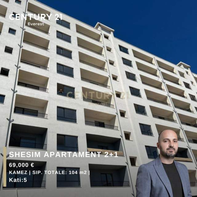 Tirane, shes apartament 2+1+BLK Kati 5, 104 m² 69.000 Euro (Rruga Roma)
