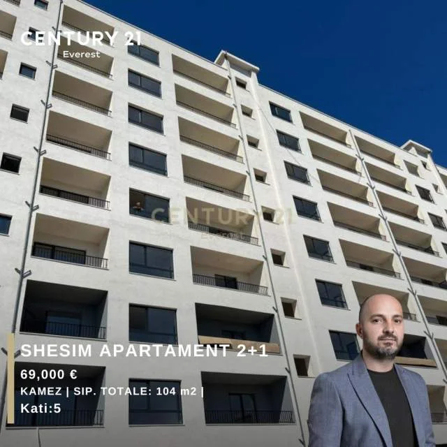 Tirane, shes apartament 2+1+BLK Kati 5, 104 m² 69.000 Euro (Rruga Roma)