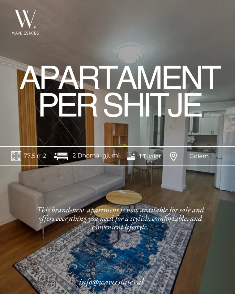 Durres, shitet apartament 2+1 , 86 m² (Golem)