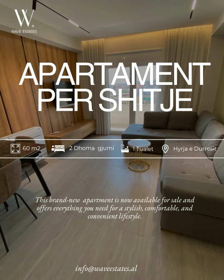 Durres, shitet apartament 2+1 , 140.000 € 
