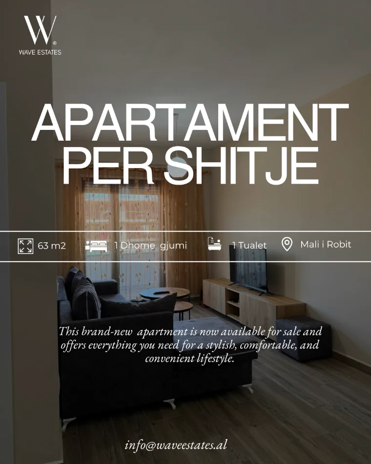 Durres, shitet apartament 1+1 , 63 m² 86.000 € (Mali i Robit)