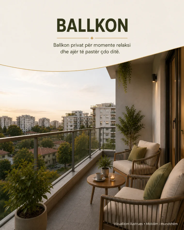 Tirane, shes apartament 1+1 Kati 2, 69 m² 102.915 € (Rruga Simon Gjoni)