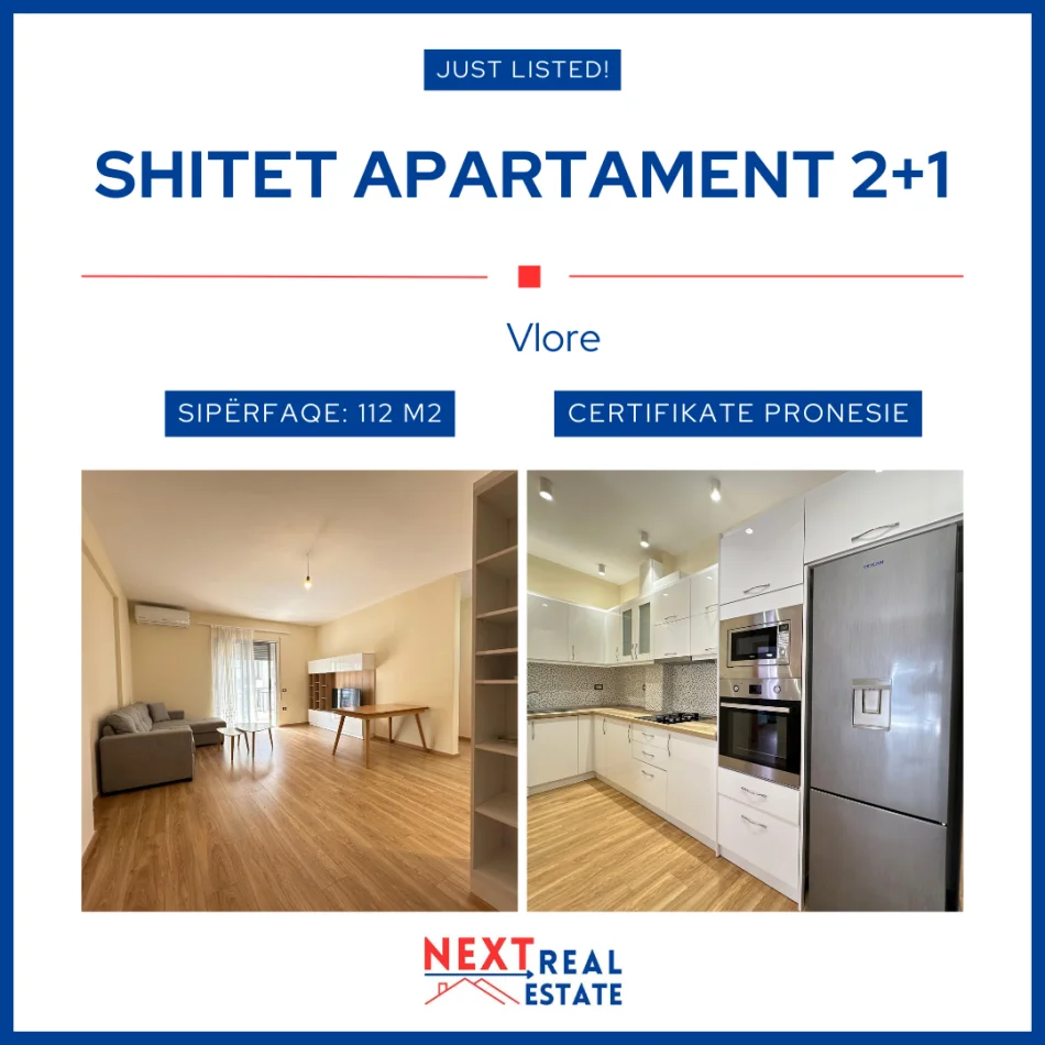 REZERVO PRONEN VETEM ME 500€! SHITET APARTAMENT 2+1 NE VLORE