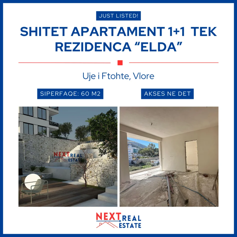REZERVO PRONEN VETEM ME 500€! SHITET APARTAMENT 1+1 ME KESTE TE REZIDENCA “ELDA”, VLORE
