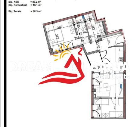 Tirane, shitet apartament 2+1 Kati 8, 102 m² 259.000 € (tek Bulevardi i Ri, ne rrugen Karl Gega)