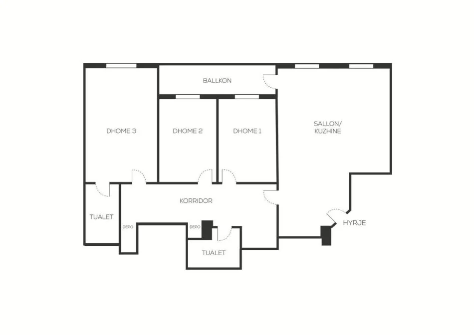 Tirane, shitet apartament 3+1+Ballkon Kati 3, 144 m² 355.000 € (rruga e barrikadave)