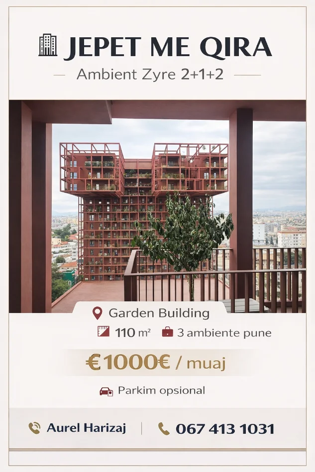Tirane, jepet me qera zyre Kati 8, 110 m² 1.000 € 