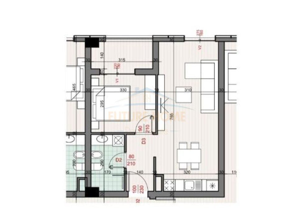 Tirane, shitet apartament 1+1+Ballkon, Kati 7, 64 m2 92,000 € (SHITET APARTAMENT 1+1, DON BOSKO)