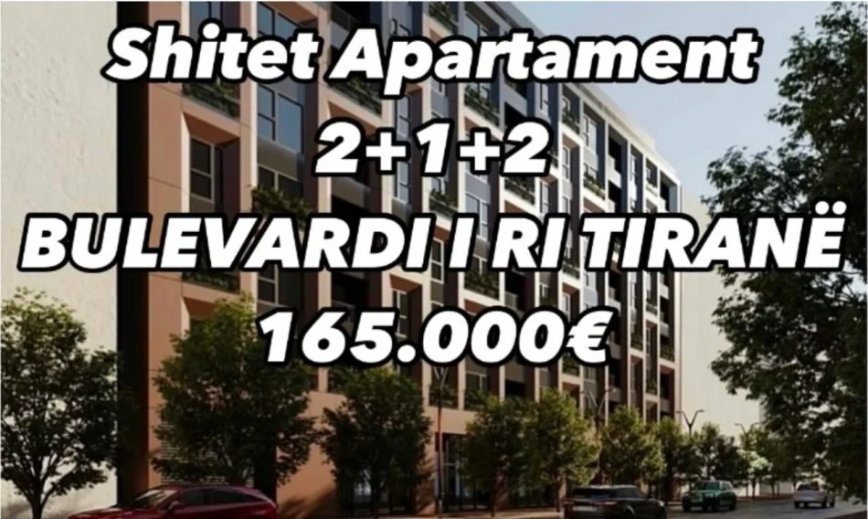 Tirane, shes apartament 2+1+Ballkon , 105 m² 165.000 € (Jordan Misja)