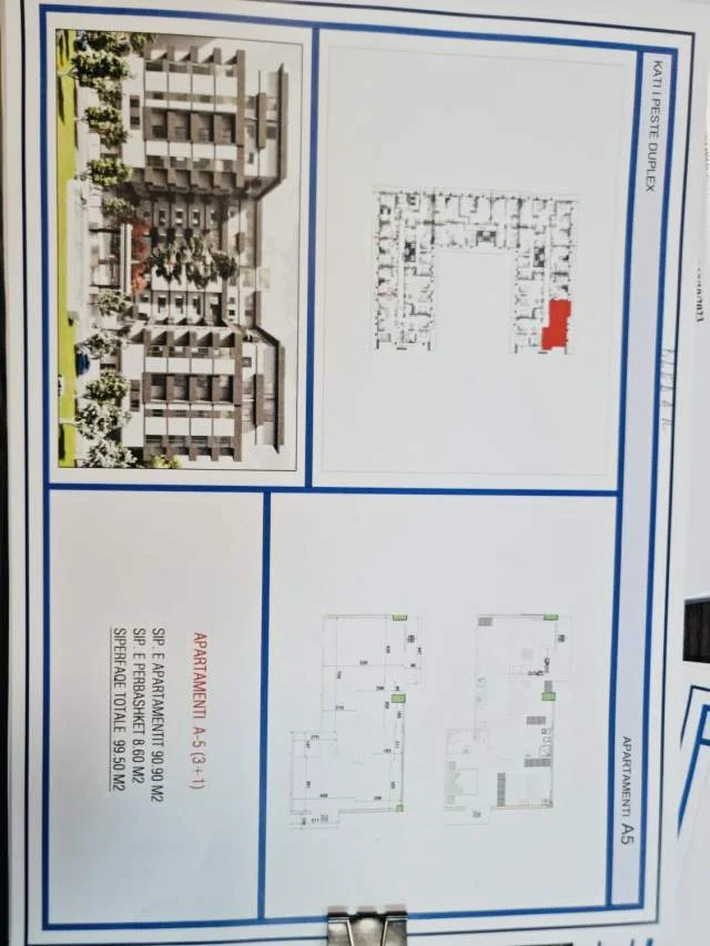 Tirane, shitet apartament Kati 5, 63 m² 900 Euro/m2