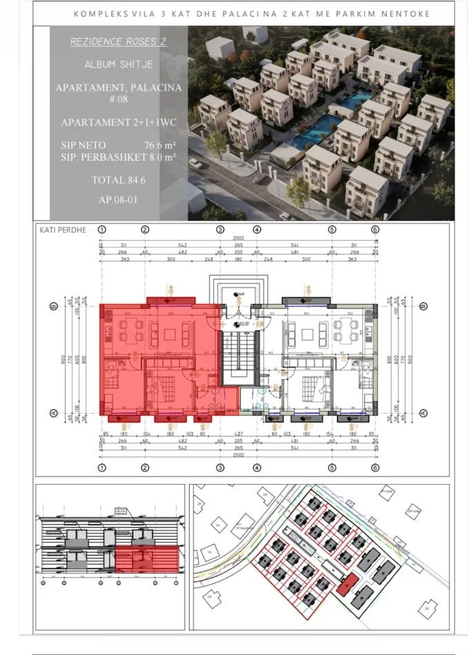 Tirane, shitet apartament 2+1 Kati 0, 85 m² 152.300 € 