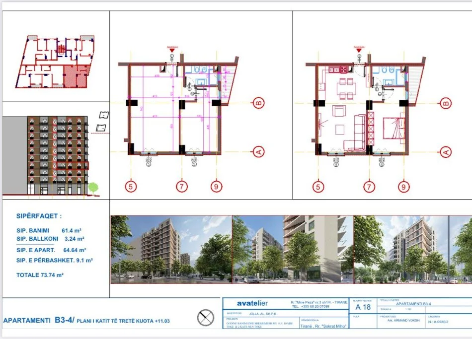 Tirane, shitet 1+1 Kati 2, 