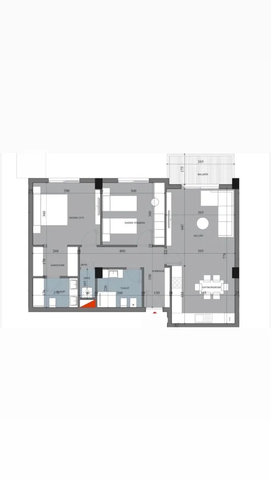 Tirane, shitet apartament 2+1 Kati 2, 116 m² 116.000 € (Paskuqan)