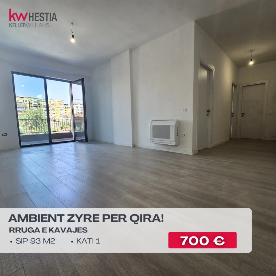 Tirane, jepet me qera zyre Kati 1, 93 m² 700 € (Rruga e Kavajes)