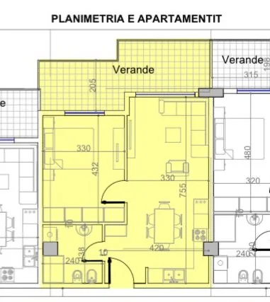 Tirane, shitet apartament+verande | Penthouse 1+1+Ballkon Kati 5, 67 m² 70.450 € (Belfiore Residence 1, Paskuqan)