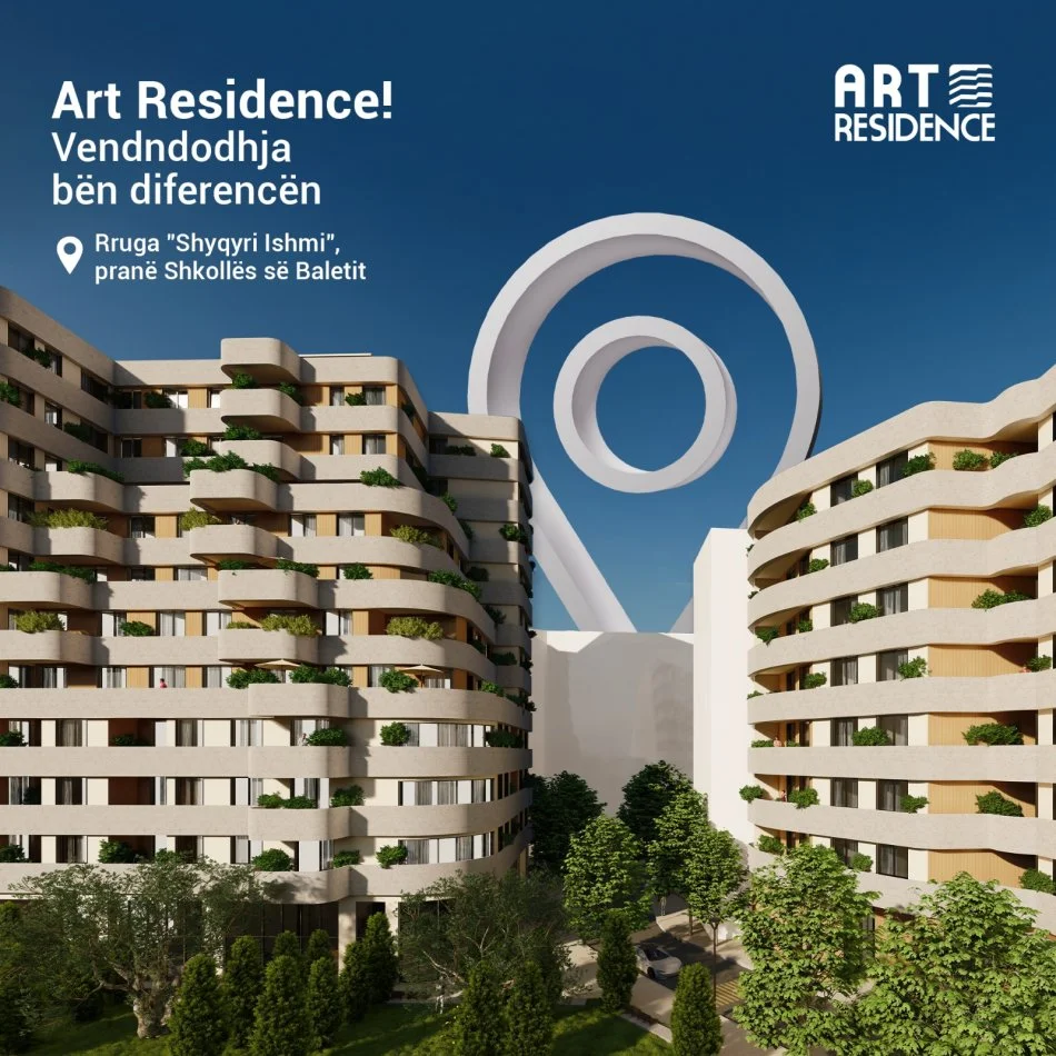 Tirane, shitet apartament 2+1+Ballkon Kati 5, 111 m² 233.000 € (Shitet Apartament 2+1 – Art Residence, Qendër Tiranë)